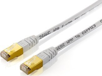 Equip Equip Patchkabel RJ45 F/UTP Cat5e 10.00m weiß (FTP) Blister