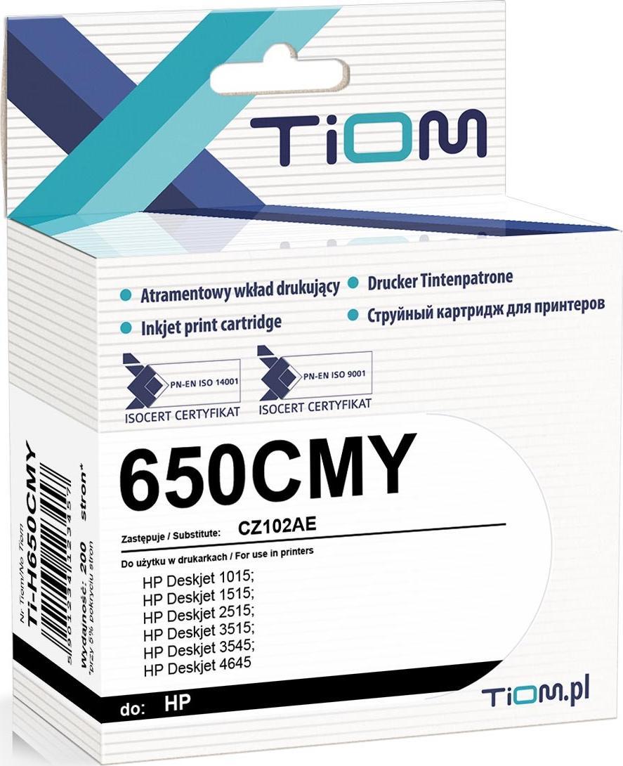 Tusz Tiom Tusz Tiom do HP 650CMY | CZ102AE | 8ml | color