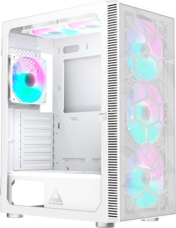 Obudowa Montech Montech X3 Mesh TG RGB biała