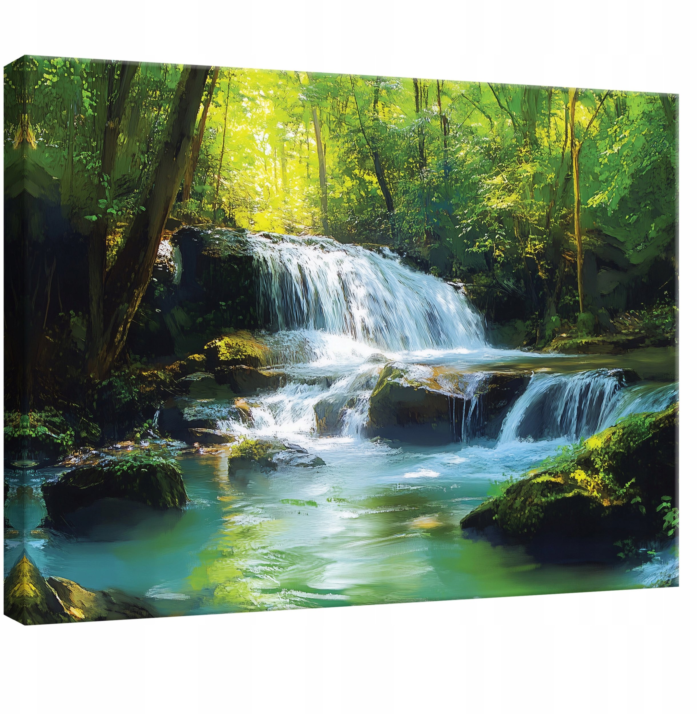 OBRAZ NA PŁÓTNIE ŚCIANĘ WODOSPAD NATURA DO SYPIALNI SALONU KUCHNI 100x70