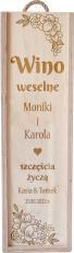 Koszulkowy Wino weselne - skrzynka na wino z grawerem - produkt personalizowany