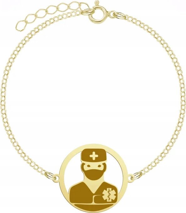 Radziszewska Jewellery Bransoletka Ratownik Medyczny pozłacana GRAWER