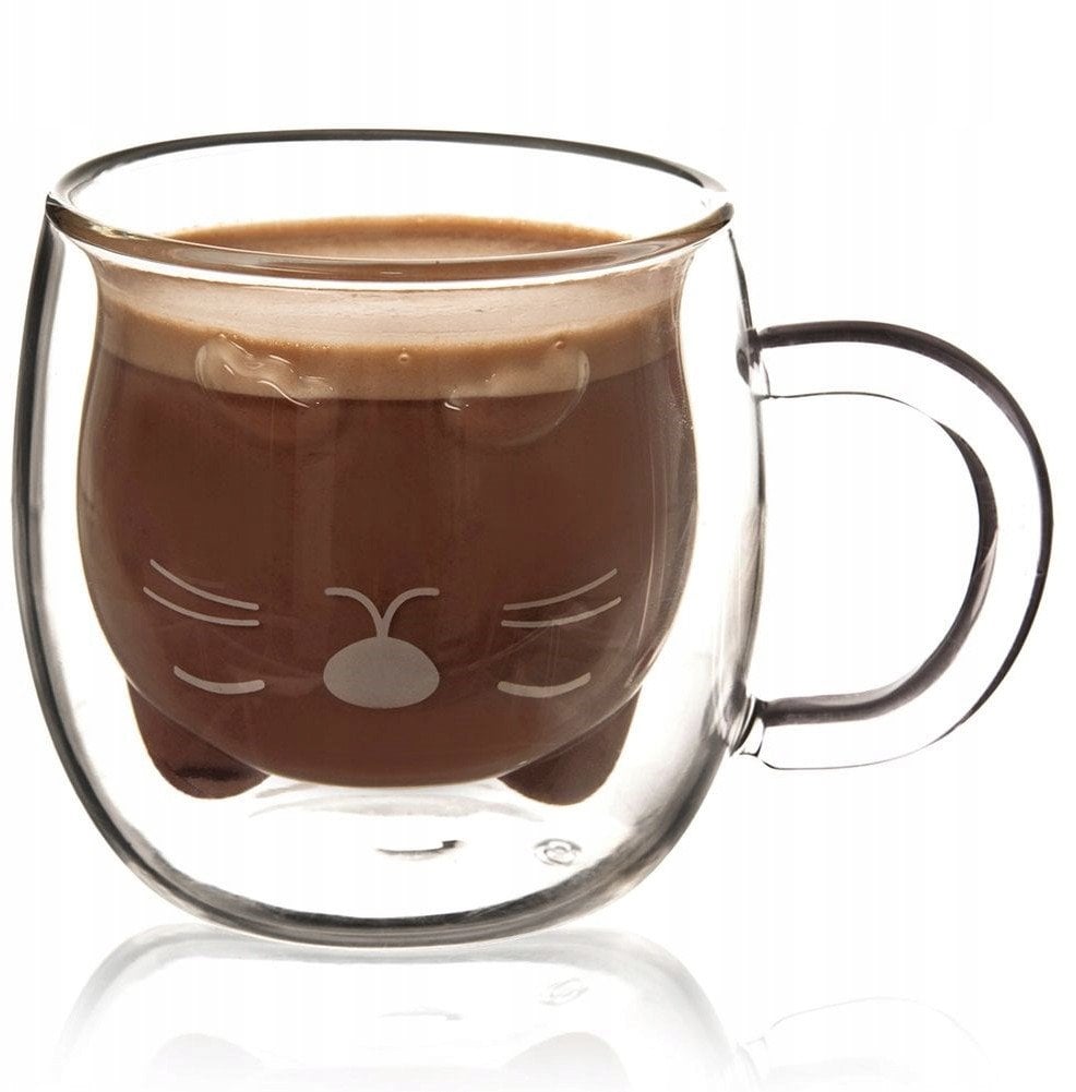 Szklanka termiczna z podwójną ścianką KOTEK 270 ml