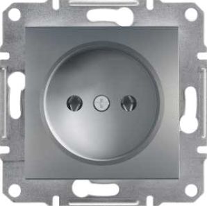 Schneider Electric Gniazdo instalacyjne Asfora pojedyncze stalowe (EPH3000162)