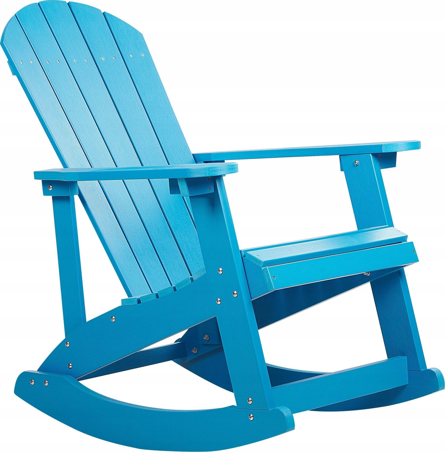 Beliani Krzesło ogrodowe MDF Niebieski ADIRONDACK