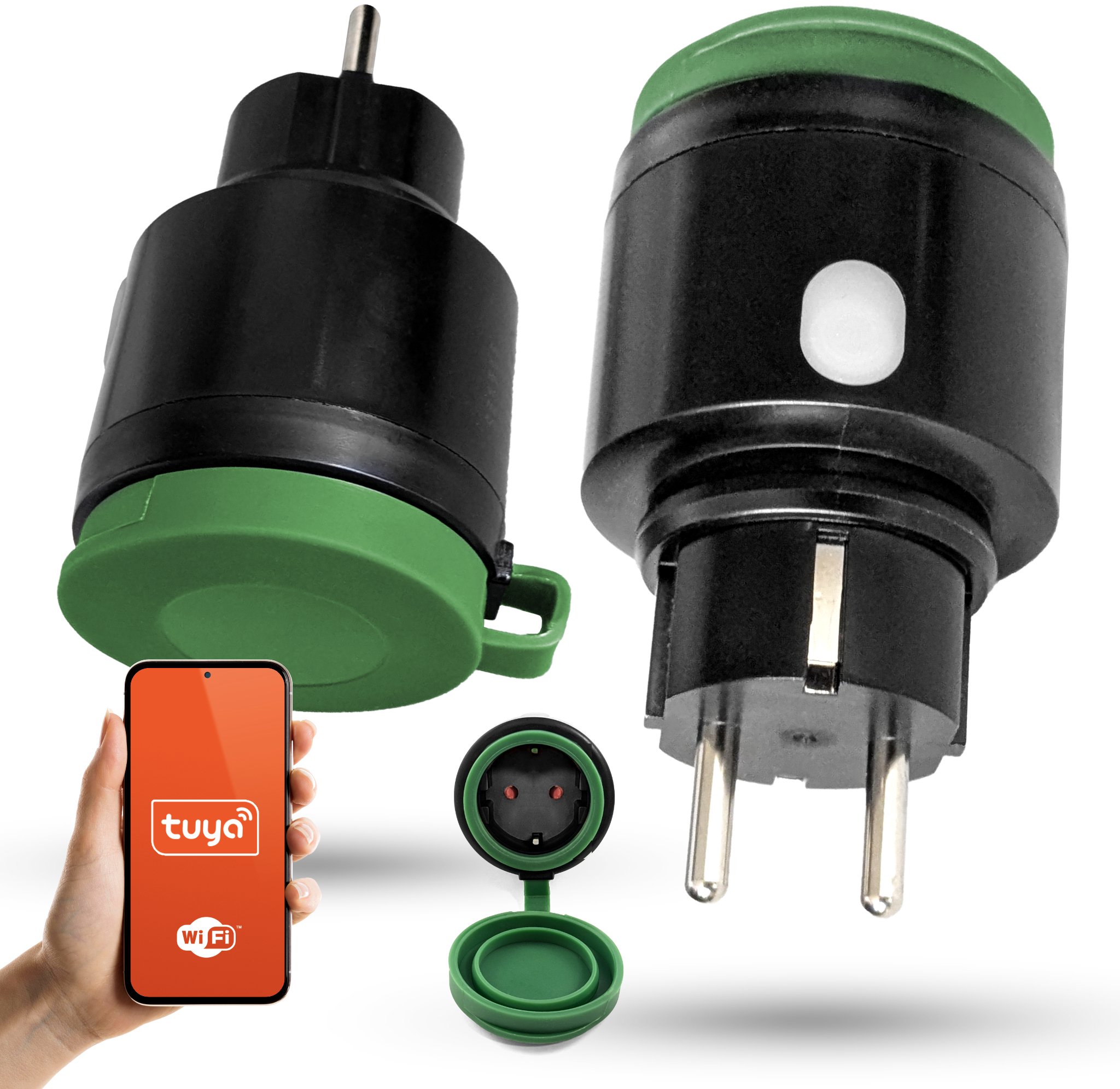 Gniazdko Pomiar Energii Warsztat Ogród Wi-Fi Tuya Smart Szczelne 16A 230V