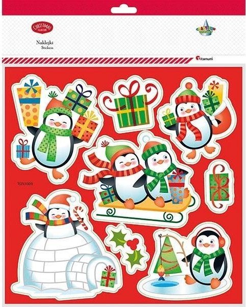 Dekoracja świąteczna Titanum Naklejki wypukłe MIX 8szt