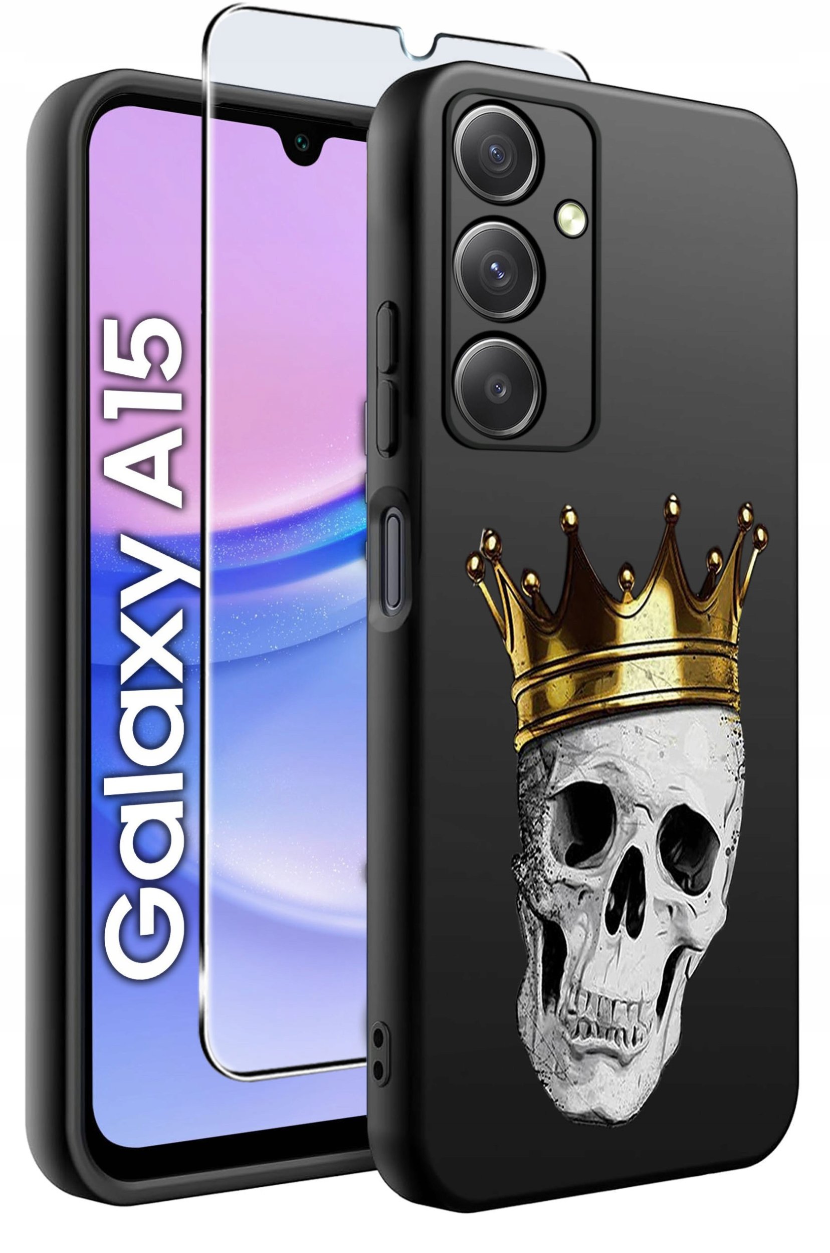 ETUI do Samsung A15 4G | 15 5G WZORY | SILIKONOWE MATT CASE + SZKŁO 9H