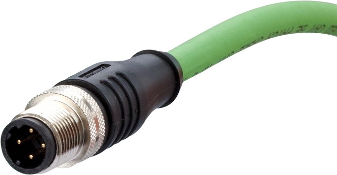 Kabel połączeniowy METZ CONNECT wtyk M12 4-biegunowy kodowany D, 1 m