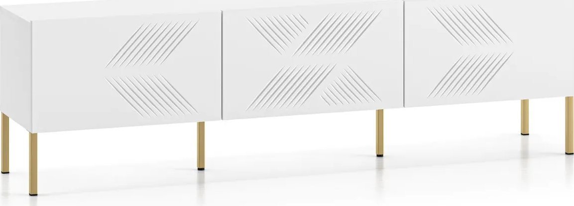 ML Meble Szafka RTV KLARA 170 biały mat ML MEBLE