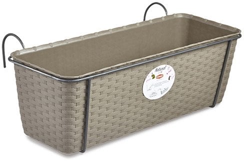 Puku kaste balkoniem ar metala turetaju Natural 50x18x16cm peleka 8003507758537