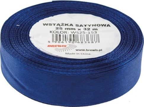 BREWIS Wstążka satynowa BREWIS 25mm/32mm kolor 153 granat Brewis
