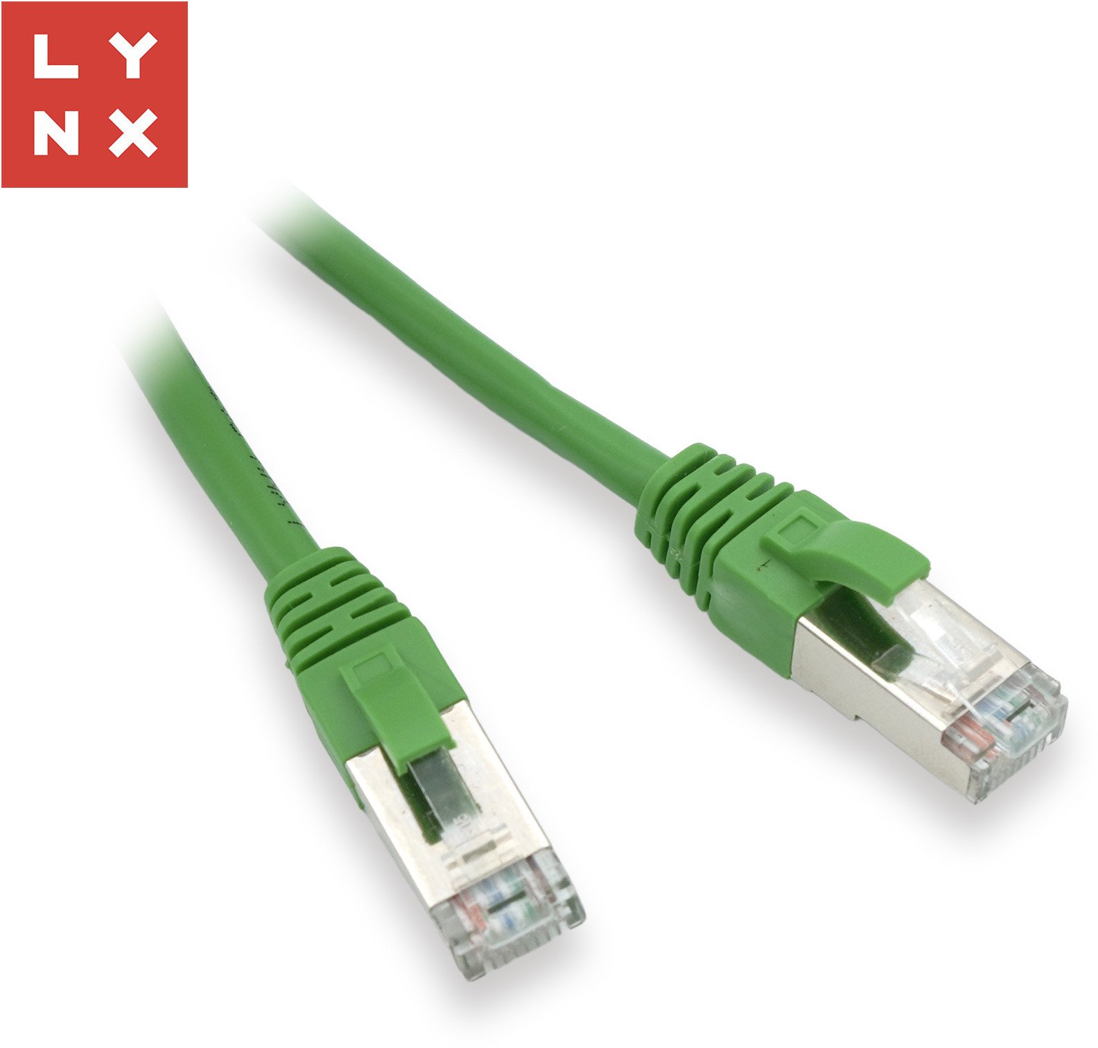 LYNX FTP patch kabel Cat5e PVC, CCA, 2m, zelený