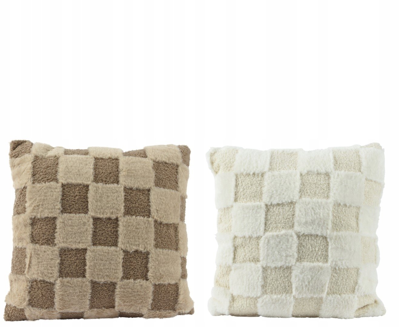 Poduszka dekoracyjna świąteczna miękka ozdobna krata pluszowa 45x45cm 1szt