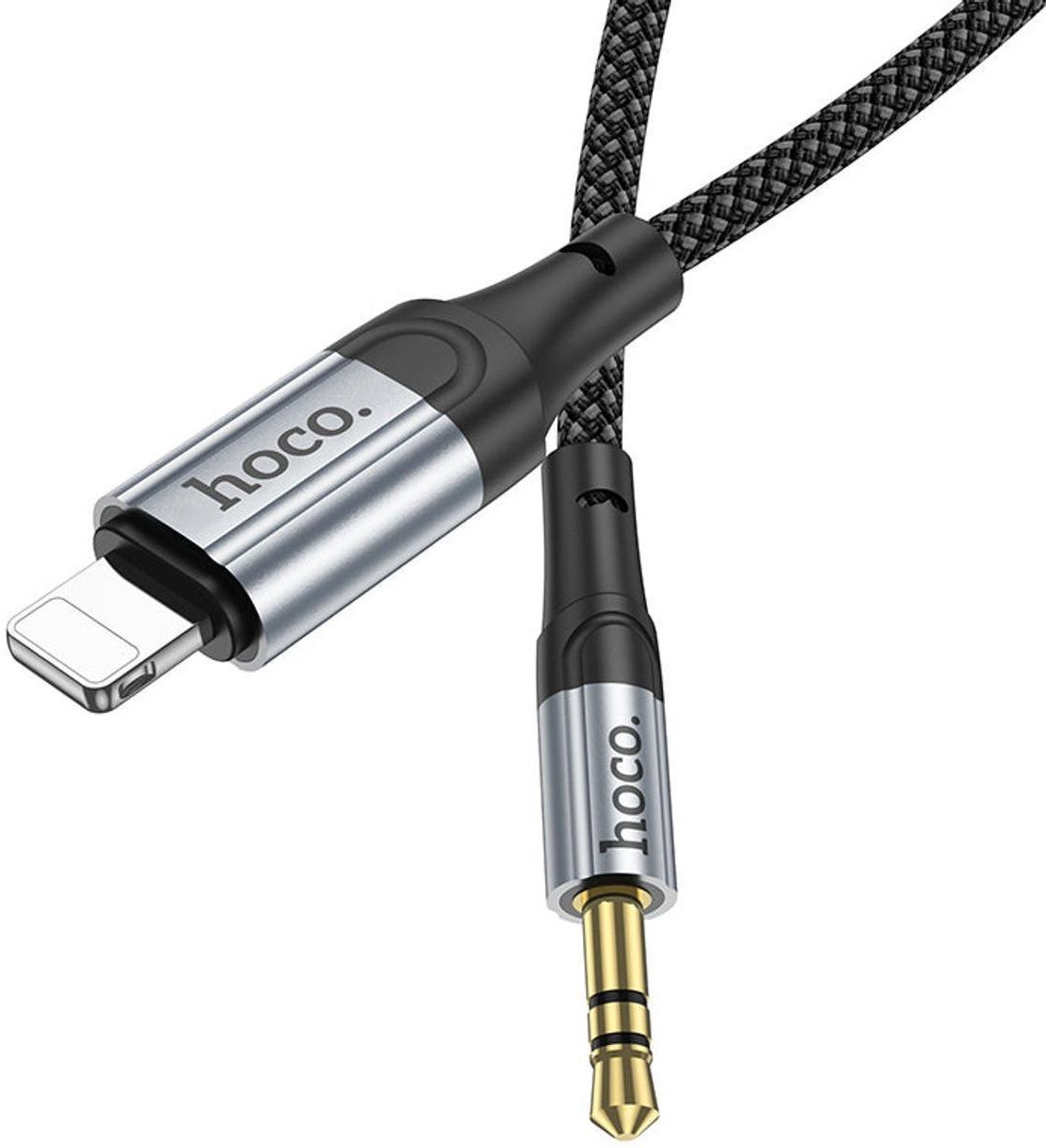 Kabel Hoco HOCO kabel AUX Lightning (męski) do Jack 3,5 mm (męski) UPA26 1 m czarny