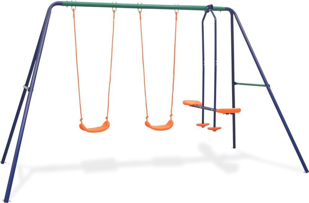 Huśtawka vidaXL Zestaw huśtawek z 4 siedziskami, pomarańczowe (91358)