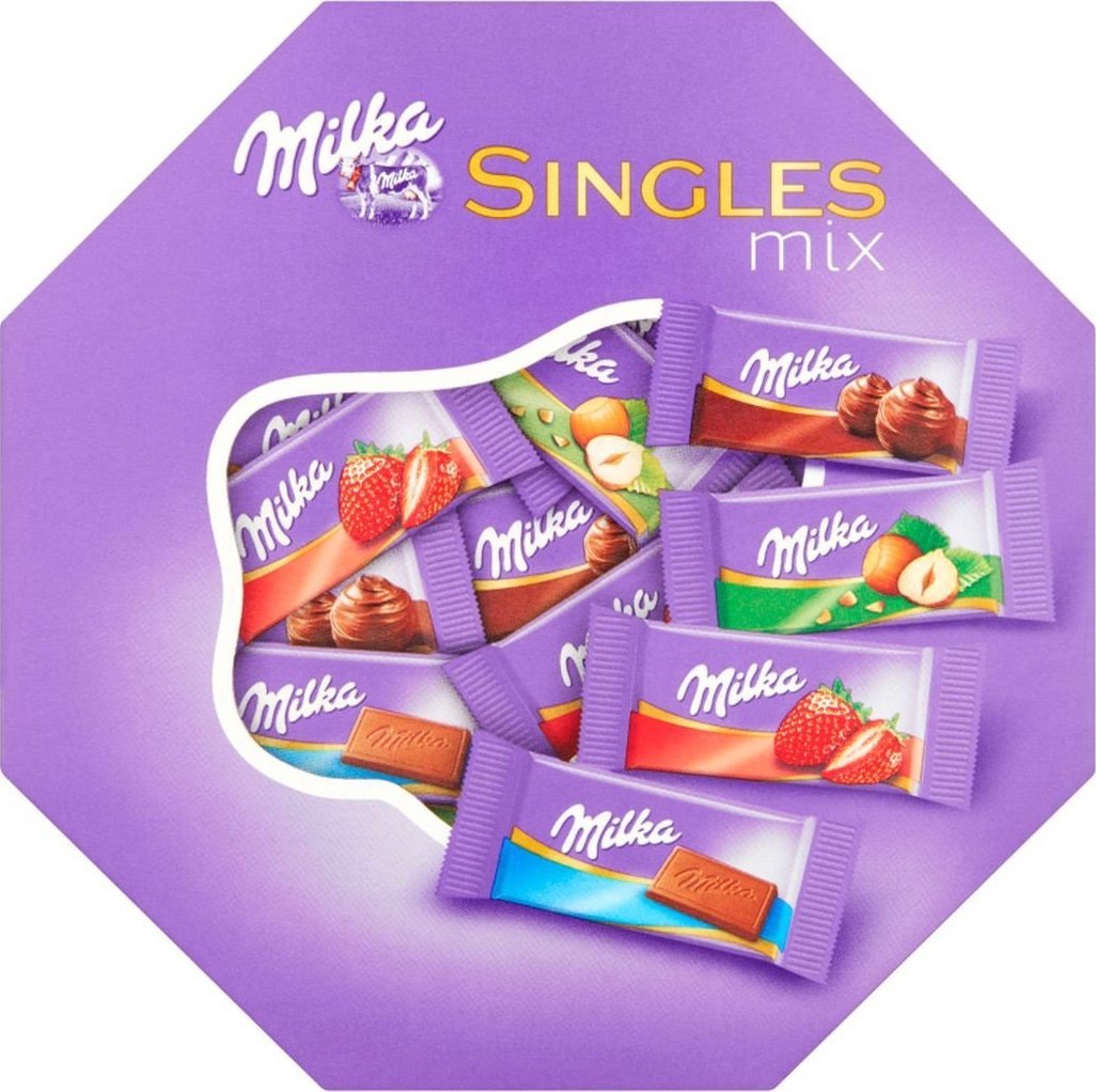 Milka Singles Mix Mieszanka czekoladek mlecznych 138 g
