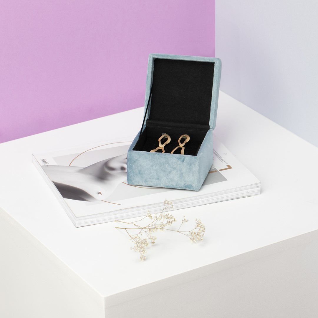 AmeliaHome AmeliaHome Pudełko na biżuterię szkatułka BASA 10,8X7,8 stalowy