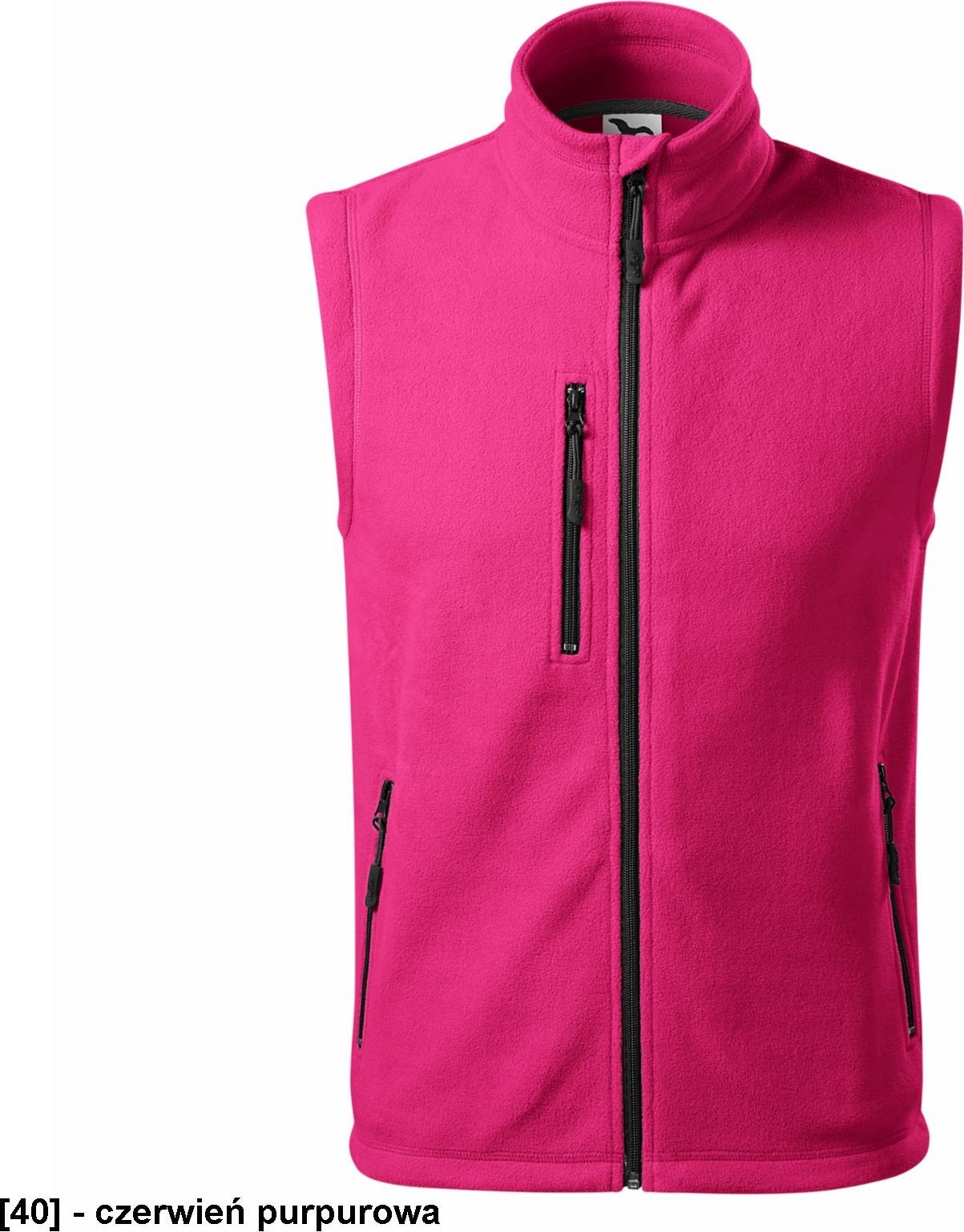 MALFINI Exit 525 - ADLER - Kamizelka polarowa unisex, 220 g/m, 100 % poliester - czerwień purpurowa 3XL