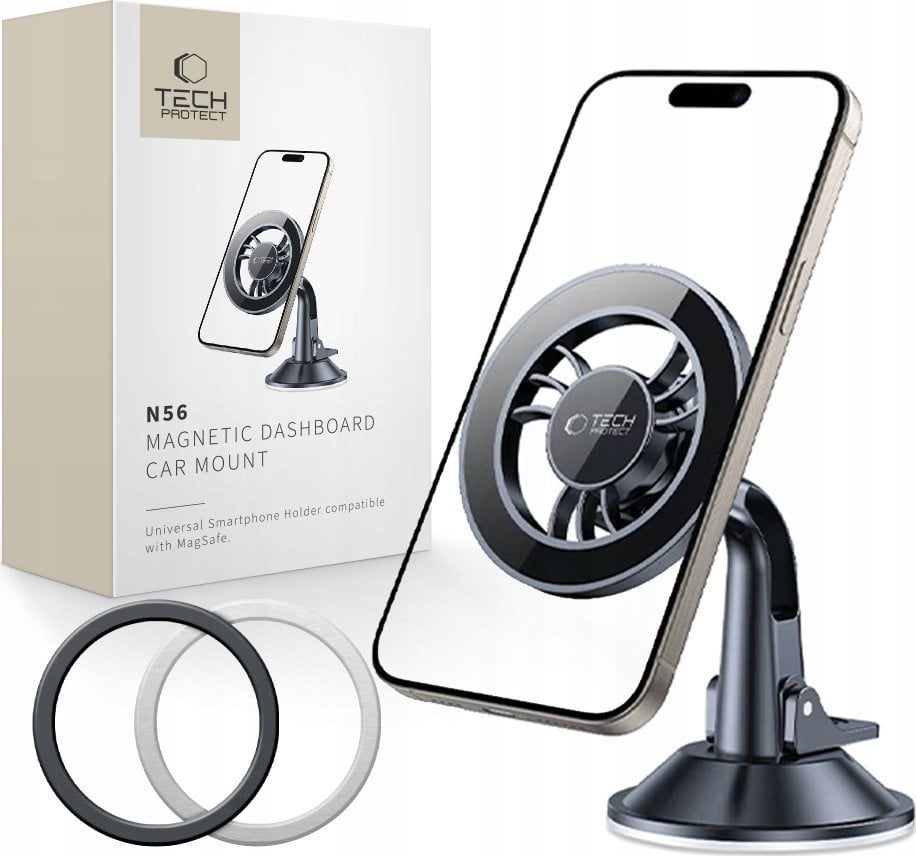 TECH-PROTECT N56 MAGNETIC MAGSAFE DASHBOARD SHRT CAR MOUNT BLACK
