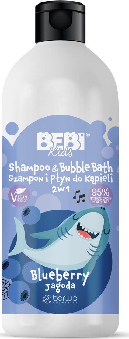 Barwa BARWA_Bebi Kids Shampoo & Bubble Bath szampon i płyn do kąpieli dla dzieci 2w1 Blueberry 500ml