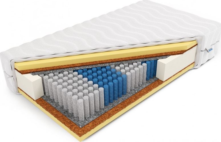 Frankhauer Materac LAILA 90x200 kieszeniowy z kokosem 7-strefowy Frankhauer