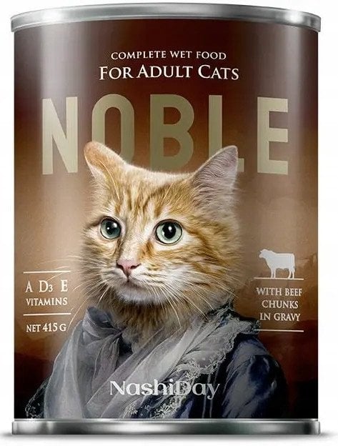 NOBLE CAT 415g WOŁOWINA ( kawałki w sosie ) /24