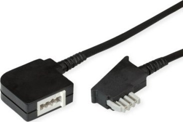 Triton Niemiecki przedłużacz telefoniczny N-kodiert, czarny, 10 m