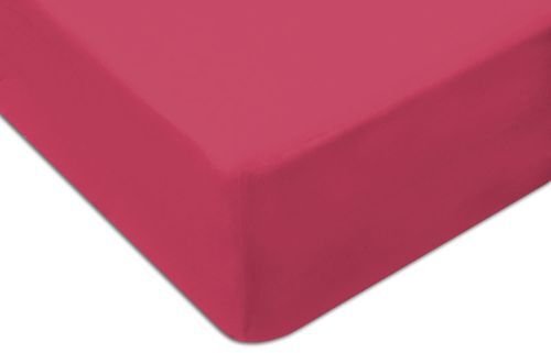 Prześcieradło jersey z gumką fuksja/70x140