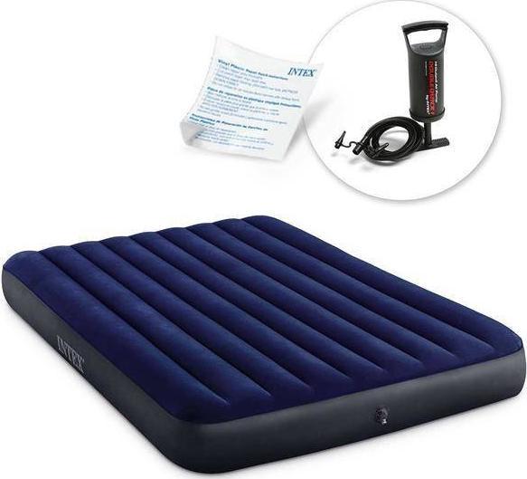 Intex Materac dmuchany dwuosobowy z pompką tłokową INTEX 64759 - 68612