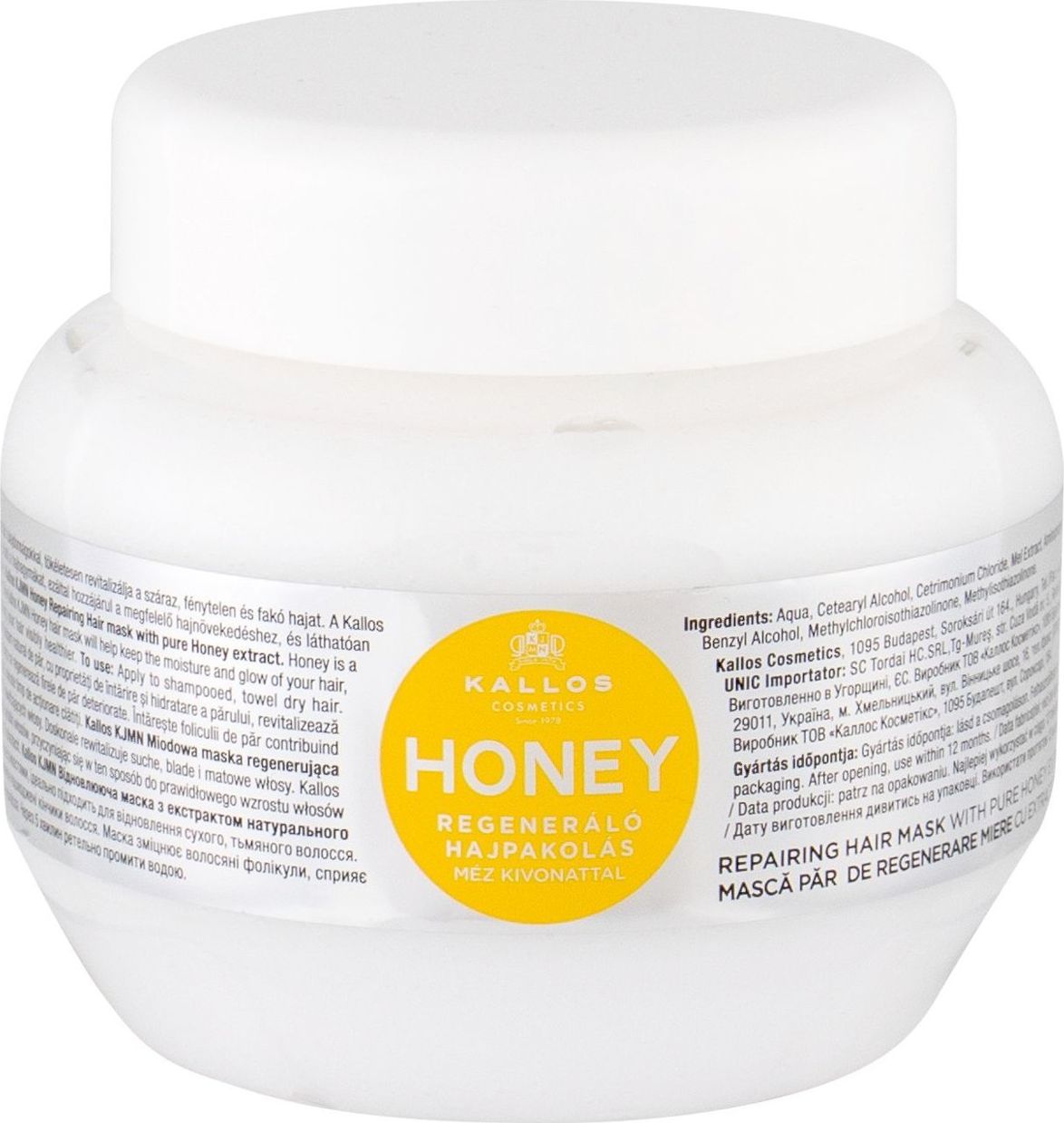 Kallos Regeneruojanti plaukų kaukė Kallos Cosmetics Honey 275 ml