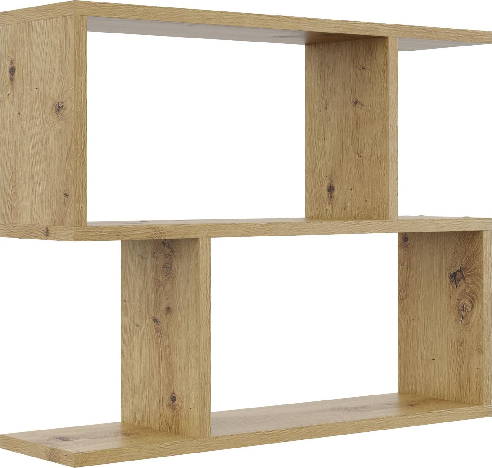 Tyletegotu Geometryczna półka wisząca, regał, 70x18x55 cm, dąb artisan, mat