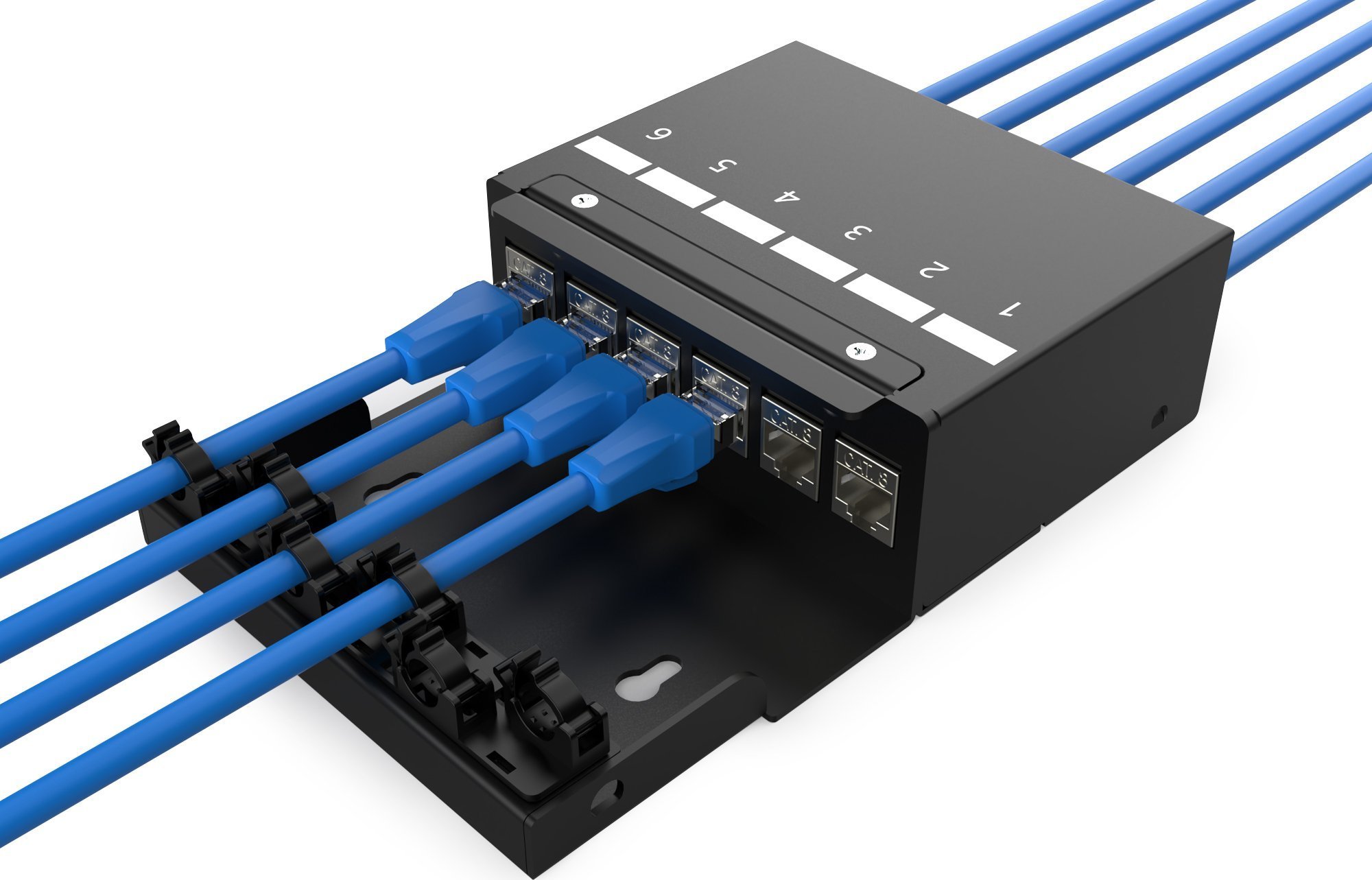 Digitus Consolidation point box, 6-port Keystone modules with intelligent cable manager | DN-93708-6