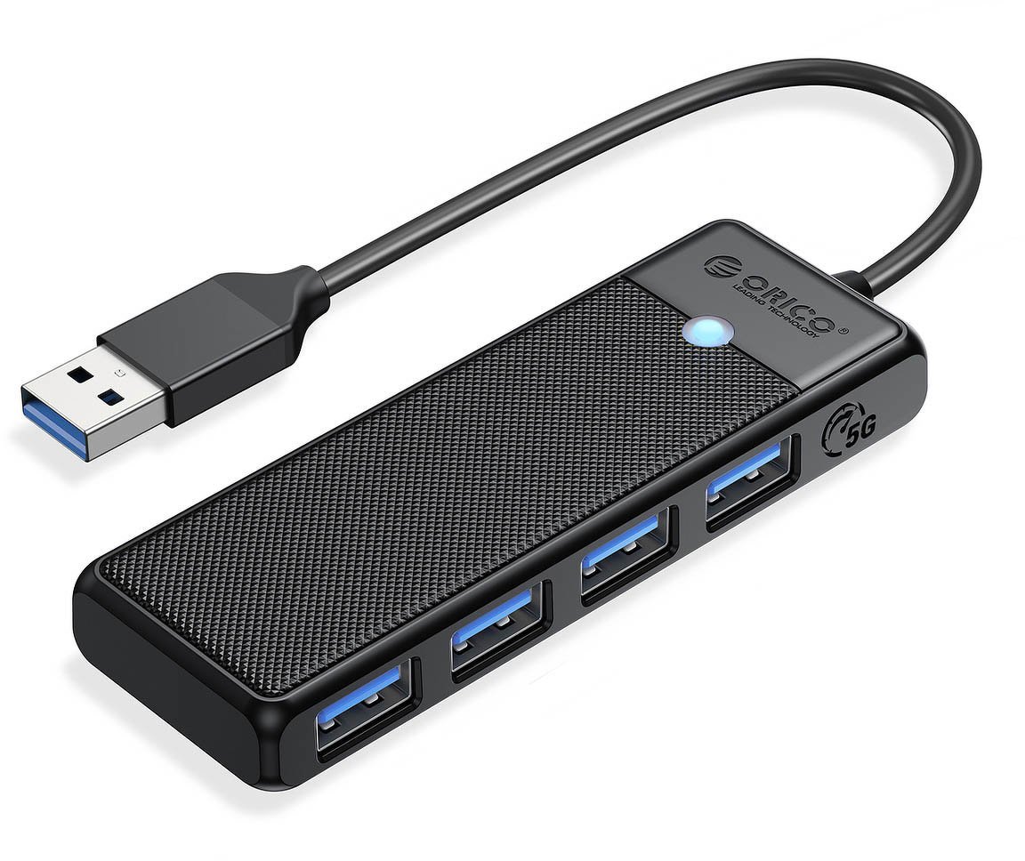 HUB USB Orico PAPW4A-U3-015-BK-BP 4x USB-A 3.0 (PAPW4A-U3-015-BK-BP)