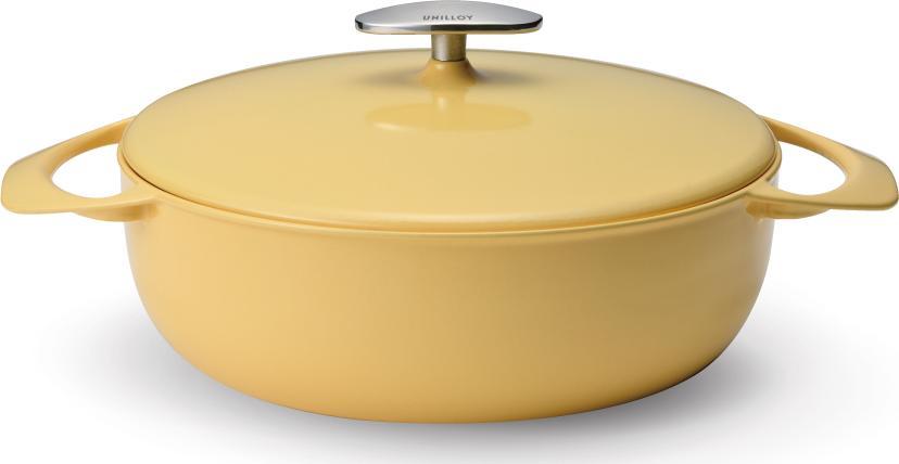UNILLOY Garnek żeliwny UNILLOY Yellow 22 cm [US220YE]