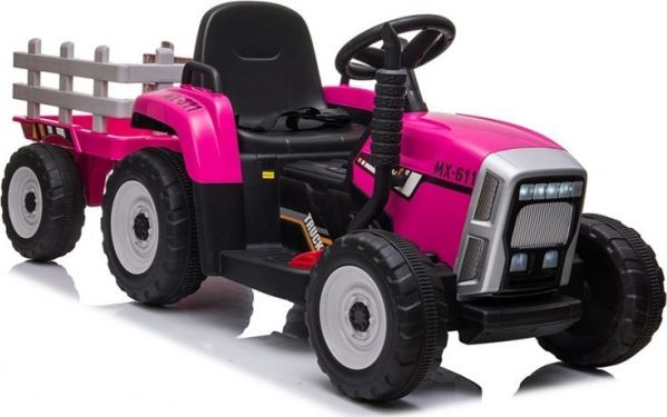 Lean Sport Traktor na Akumulator z Przyczepą XMX611 Różowy