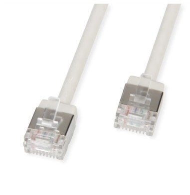 ROLINE U/FTP Data Center Patch Cord Cat.6A (Class EA), LSOH, Slim, Ultra Short Connector, szary, 1 m