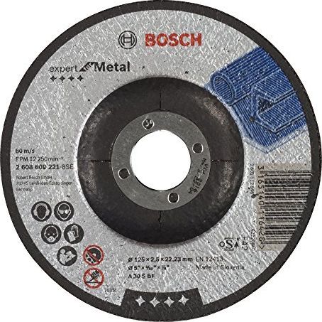 Bosch tarcza tnąca wygięta do metalu A 30 S BF 125x2,5x22mm (2608600221)