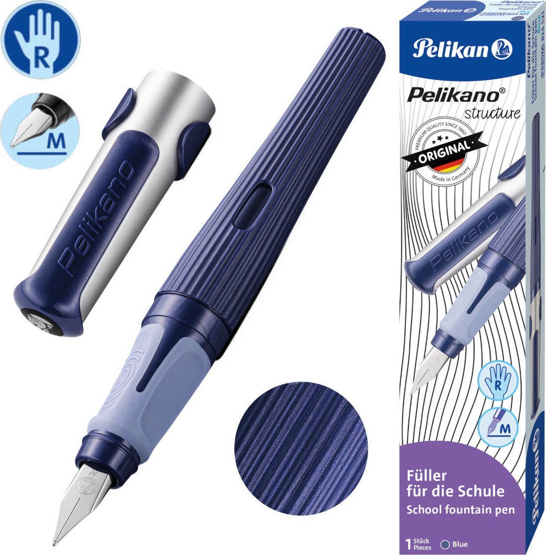 Pelikan Pióro wieczne praworęczne Pelikano Structure P480 Blue PELIKAN