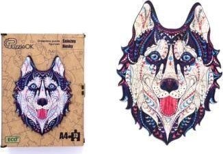 PuzzleOK Puzzle drewniane eko 123 Śnieżny husky A3