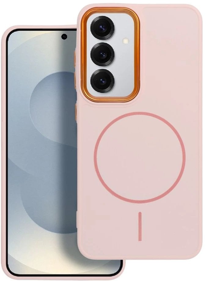 Futerał FRAME MAG COVER kompatybilny z MagSafe do SAMSUNG A07 pudrowy róż