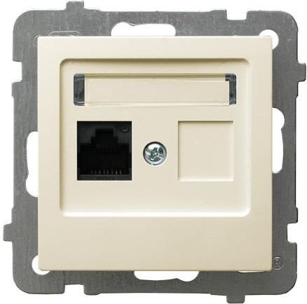 Ospel Gniazdo komputerowe AS pojedyncze kat 5e ecru (GPK-1G/K/m/27)