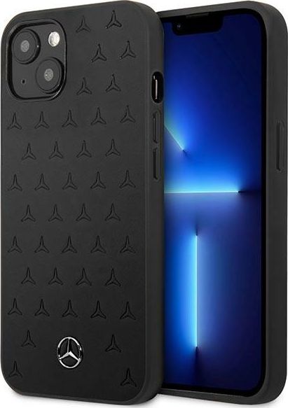 Mercedes Mercedes MEHCP13SPSQBK iPhone 13 mini 5,4" czarny/black hardcase Leather Stars Pattern