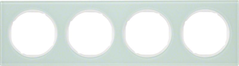 Hager Berker R.3 Ramka poczwórna szklana biała 10142209