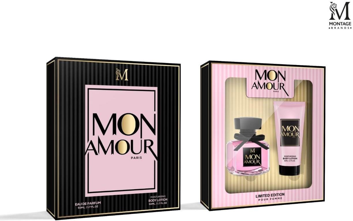Set Montage: Mon Amour, Eau De Parfum, For Women, 50 ml + Mon Amour, Hydrating, Body Lotion, 50 ml For Women