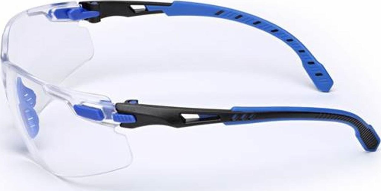 3M 3MOOSOLUS1000 - okulary ochronne, nieparująca powłoka - transparentno-niebiesko-czarny - uni