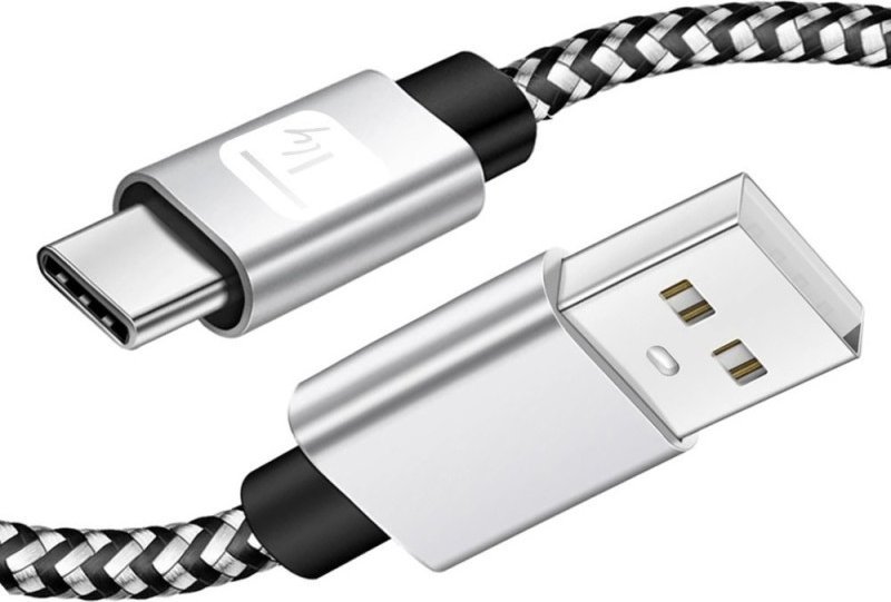 Kabel USB Techly USB-A - USB-C 1 m Czarno-szary (ICOC MU2AC-010-AL)