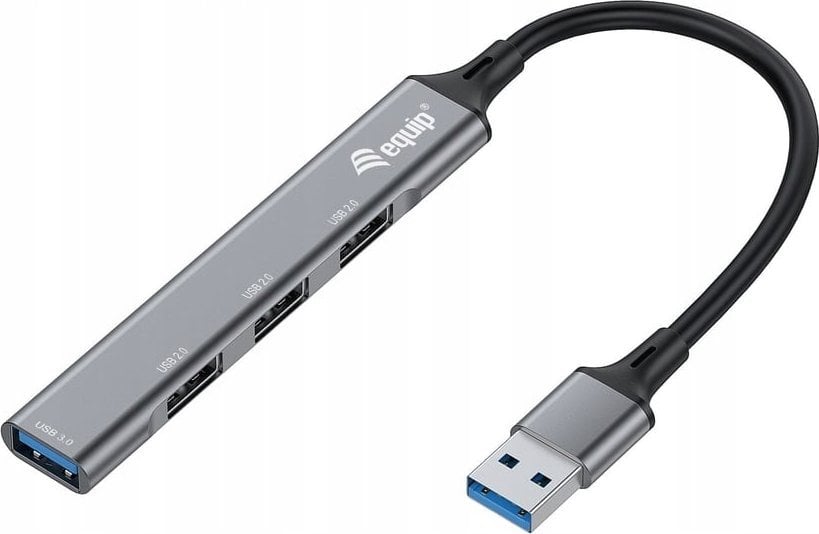 HUB USB Equip Equip USB-Hub 4-Port 3.0 ->1x3.0 3x2.0 5Gbps o.Netzteil gr