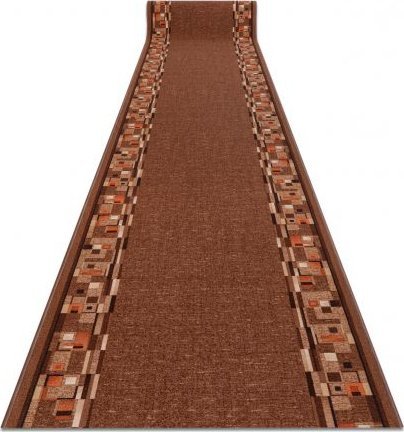 Dywany Łuszczów CHODNIK PODGUMOWANY BOMBAY brąz 100cm, 100x520 cm