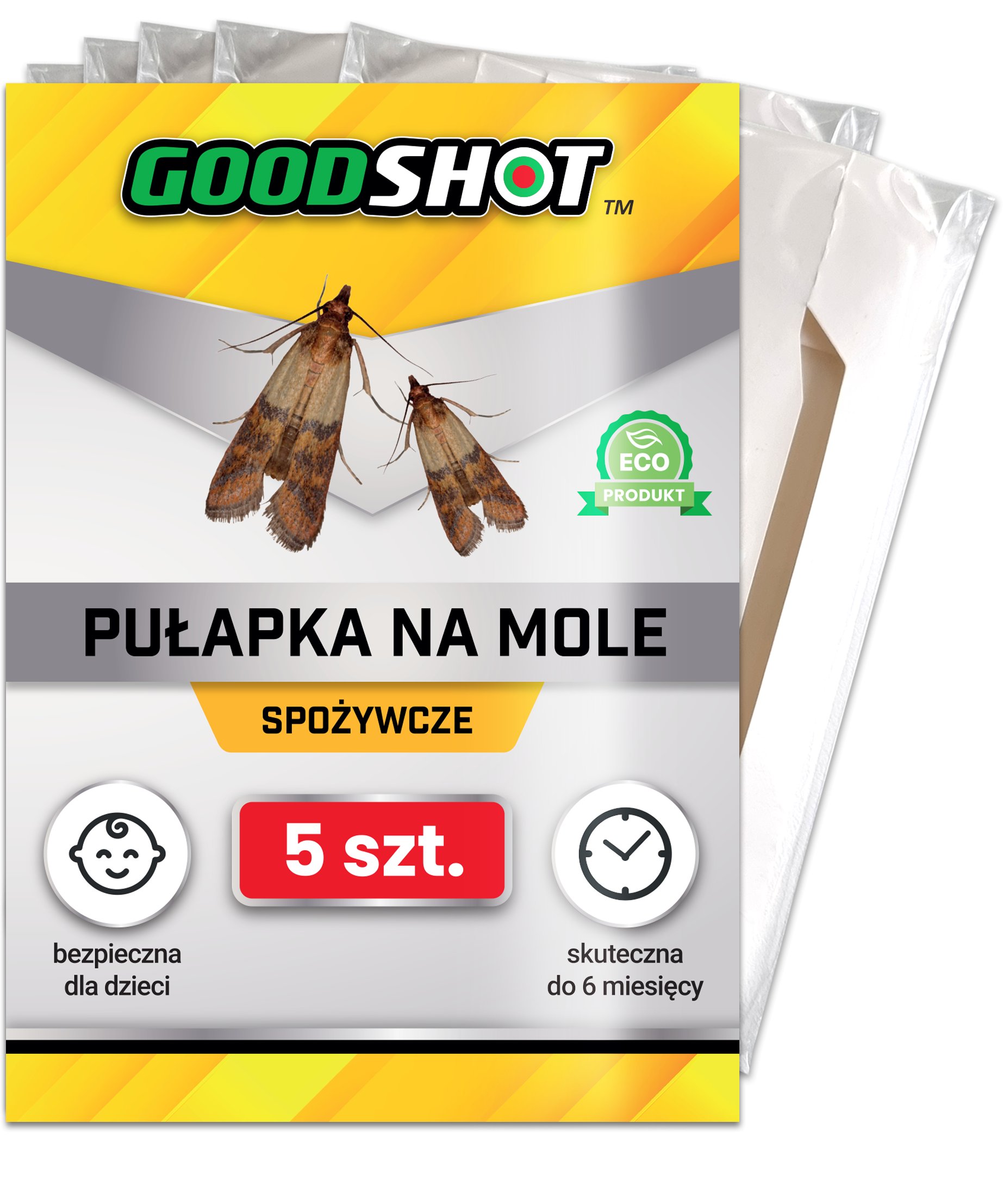 Pułapka na mole spożywcze Lep na mole kuchenne Feromony GOODSHOT 5szt.